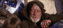 Old Obi-Wan casually waving his hand as he uses his Jedi powers