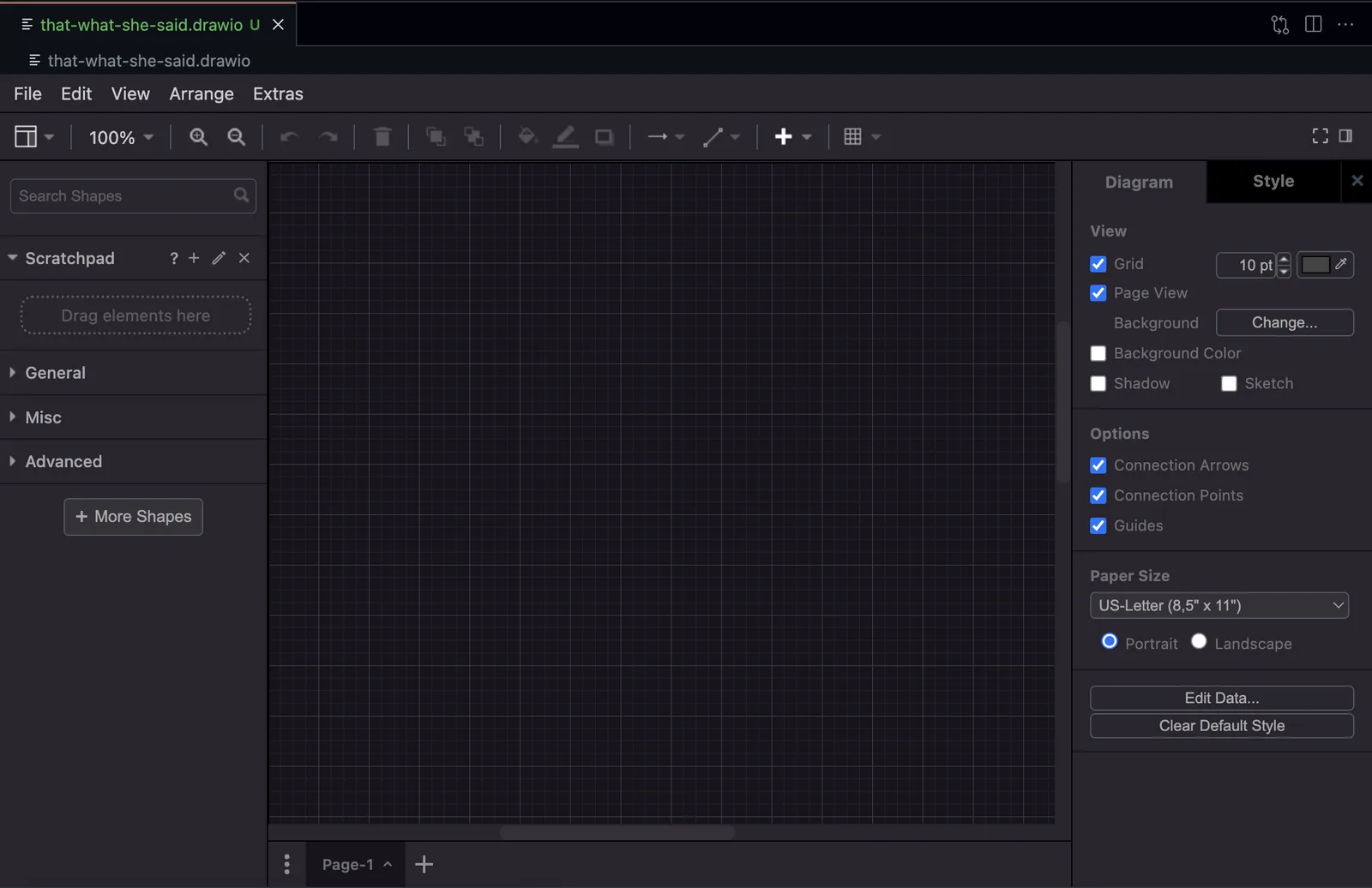 Draw.io integration open inside VS Code