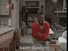 Carlton Banks from Fresh Prince of Bel-Air doing his happy dance.