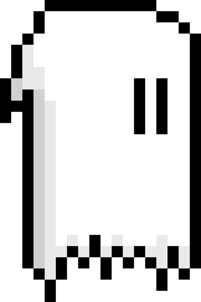 A cute, pixelated ghost